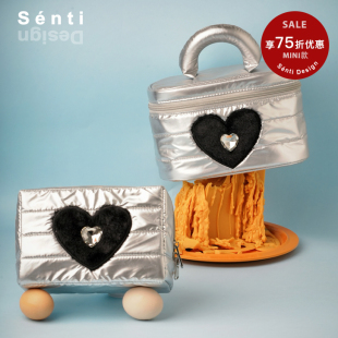 Sénti 《BonBons》夹心啵啵手提化妆包大容量  尼龙防水收纳袋