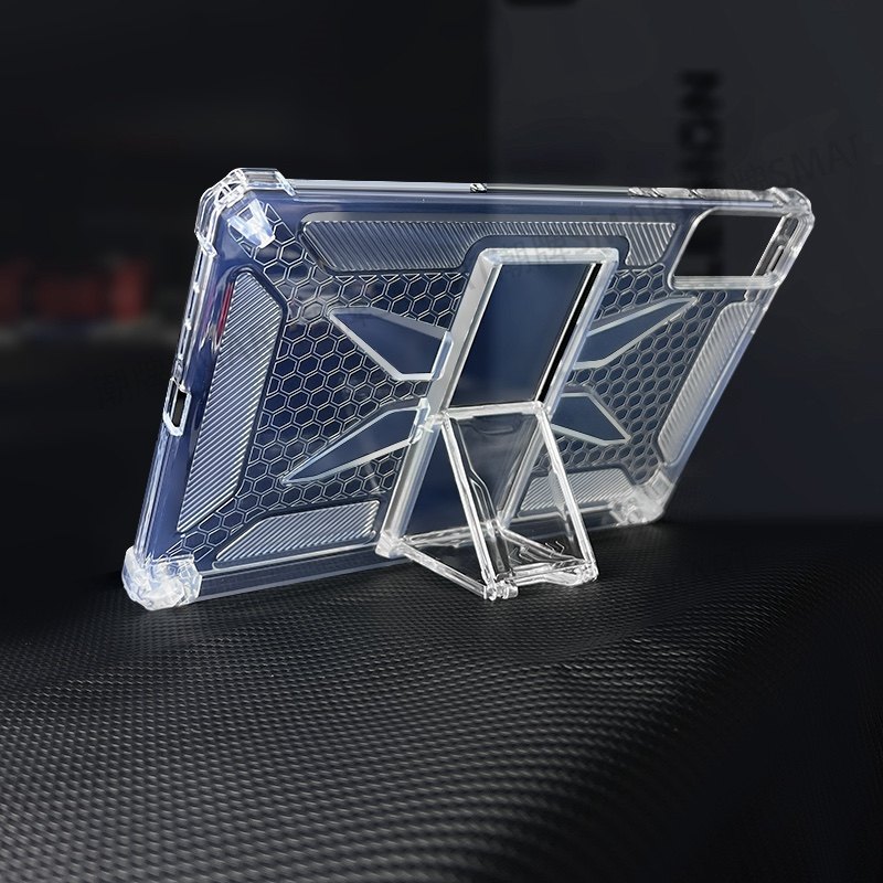 适用联想四代Y700平板支架保护套 联想4代Y700便携隐形支架壳 TB322支架保护壳桌面支撑 收纳笔y700透明防摔