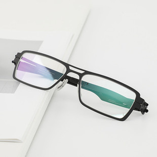 icberlin超轻近视眼镜框无螺丝无焊点全框记忆不锈钢男大脸眼镜架