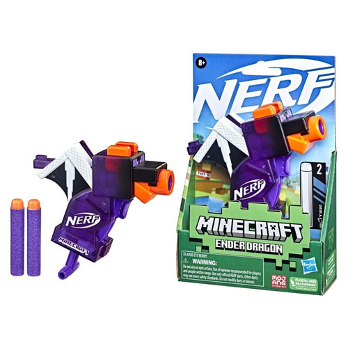 盒装 MicroShots 我的世界微缩jolt软弹发射器儿童玩具