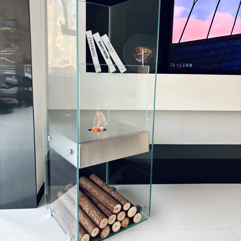 和煦北欧小型独立户外真火焰酒精壁炉采暖炉家用火炉取暖器装饰柜