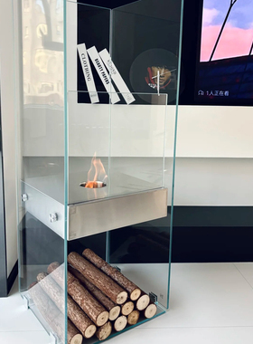 和煦北欧小型独立户外真火焰酒精壁炉采暖炉家用火炉取暖器装饰柜