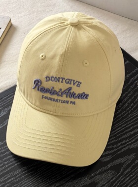 高品质街头字母刺绣棒球帽男女大头围韩版软顶鸭舌帽子宽檐显脸小