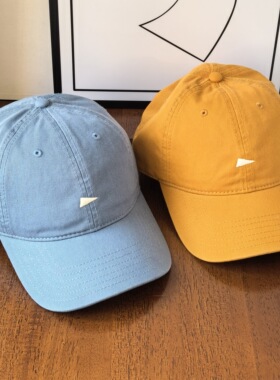 街头出片水洗棉棒球帽男女软顶舒适宽檐显脸小春夏季遮阳鸭舌帽子