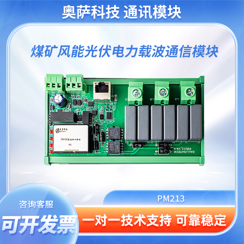 煤矿风能光伏电力载波通信模块660/690/1140V三相电支持485以太网