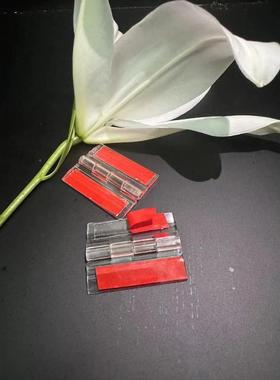 亚克力换用荷叶合页PC免打孔有机玻璃PMMA塑料折页门铰展示柜配件