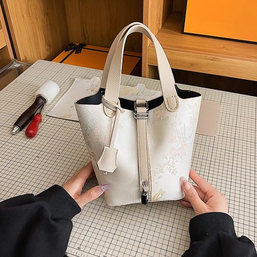 国风刺绣水桶包diy手工编织