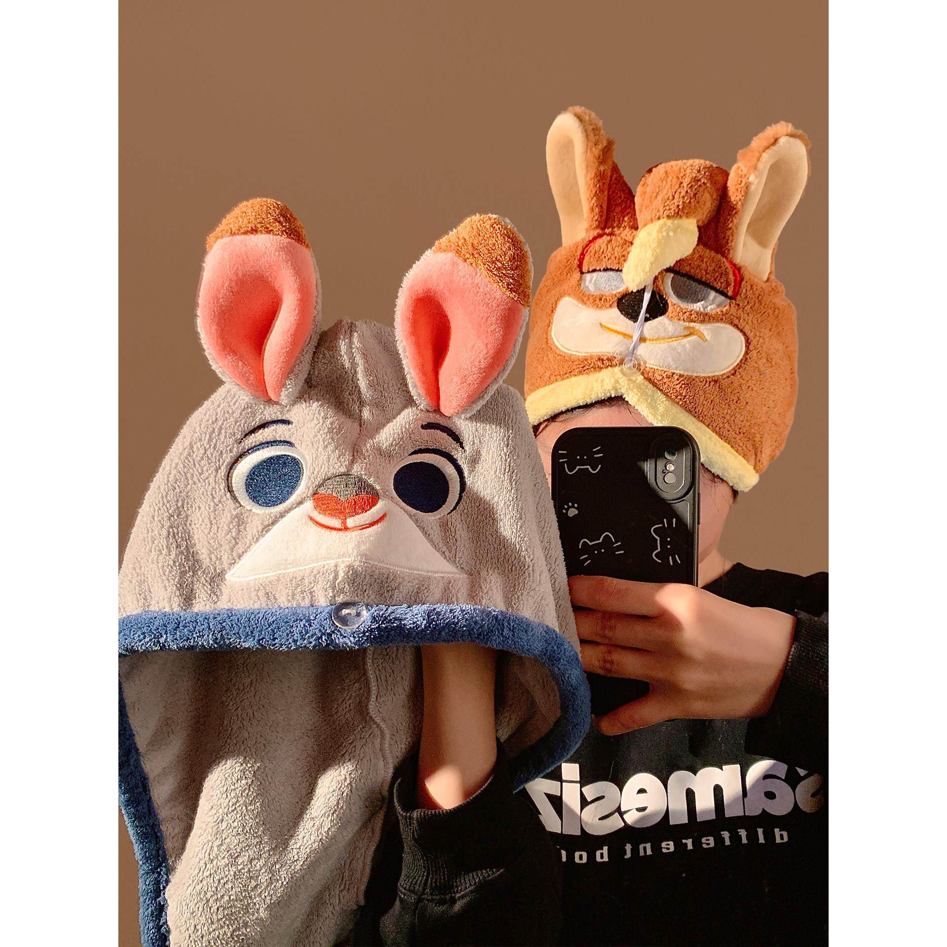 疯狂动物城朱迪尼克干发帽女超强吸水速干包头发毛巾浴帽情侣可爱,家庭/个人清洁工具,干发帽/一次性干发帽,淘宝优惠券,粉丝福利购,淘宝优惠卷