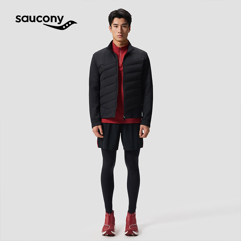 Saucony索康尼2026秋冬新款男款跑步系列立领不臃肿运动轻薄棉服图片