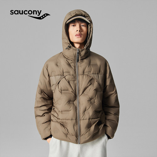 Saucony索康尼男女简约百搭机能风宽松时尚羽绒服