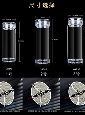 金钻年华特美特水立方格亚各大品牌玻璃杯通用玻璃杯盖