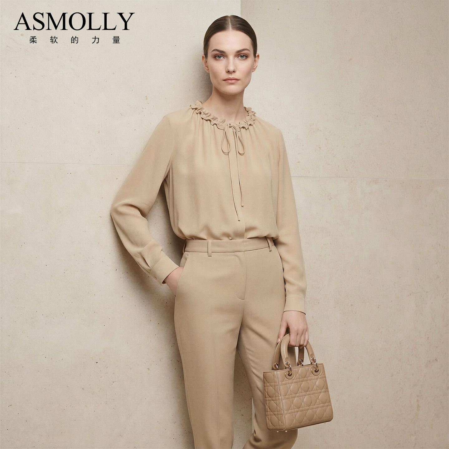 ASMOLLY真丝衬衣桑蚕丝春夏衬衫