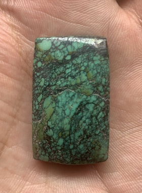 原矿绿松石无事牌吊坠菜籽黄牌子挂坠男女首饰品文玩挂件水草纹