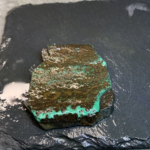 E14天然原矿绿松石片料矿标随形毛石吊坠加工艺术巧雕刻手把件男