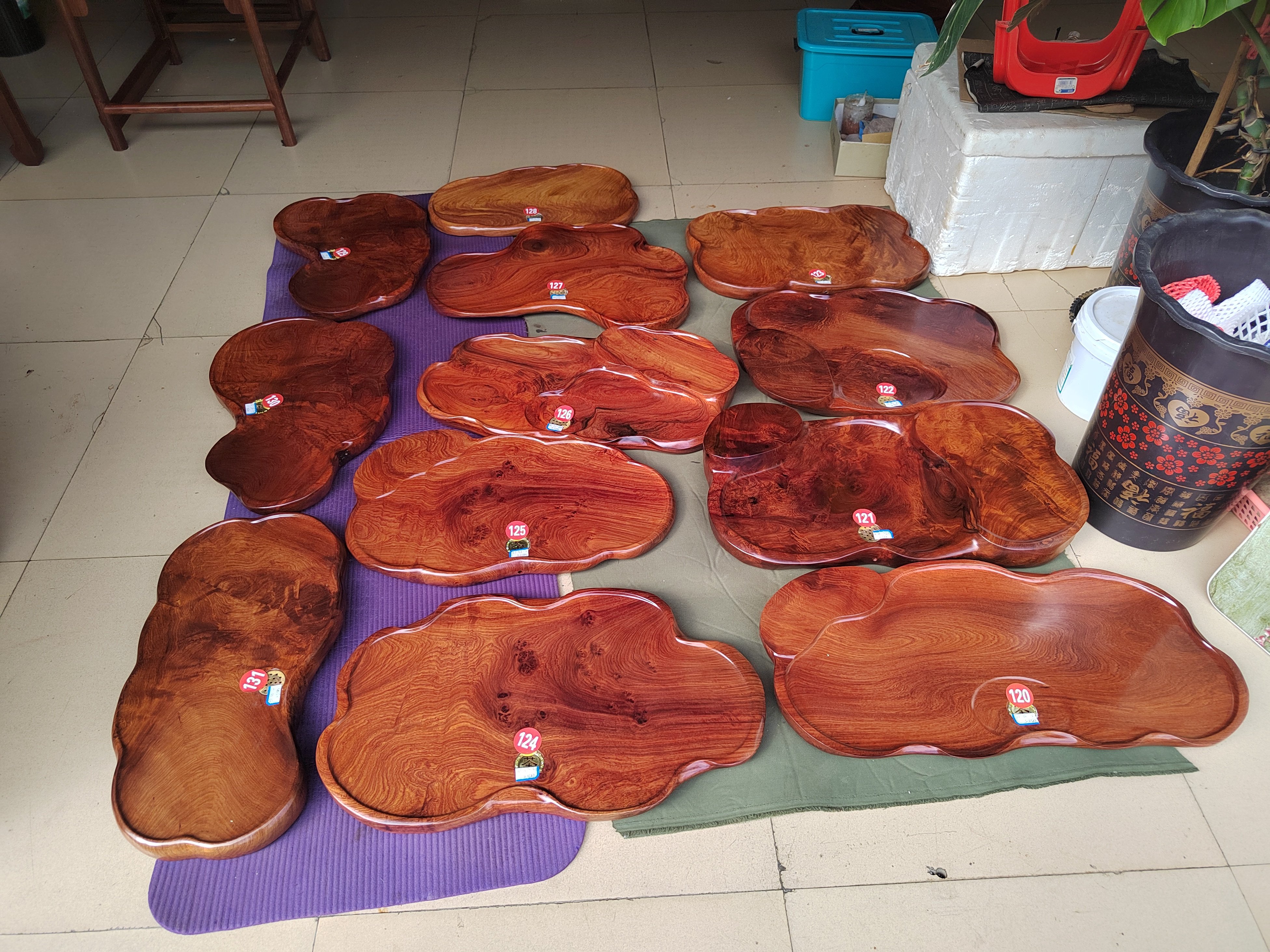 缅甸花梨木大果紫檀茶盘随型根雕木雕实木质中式红木茶几茶台茶海