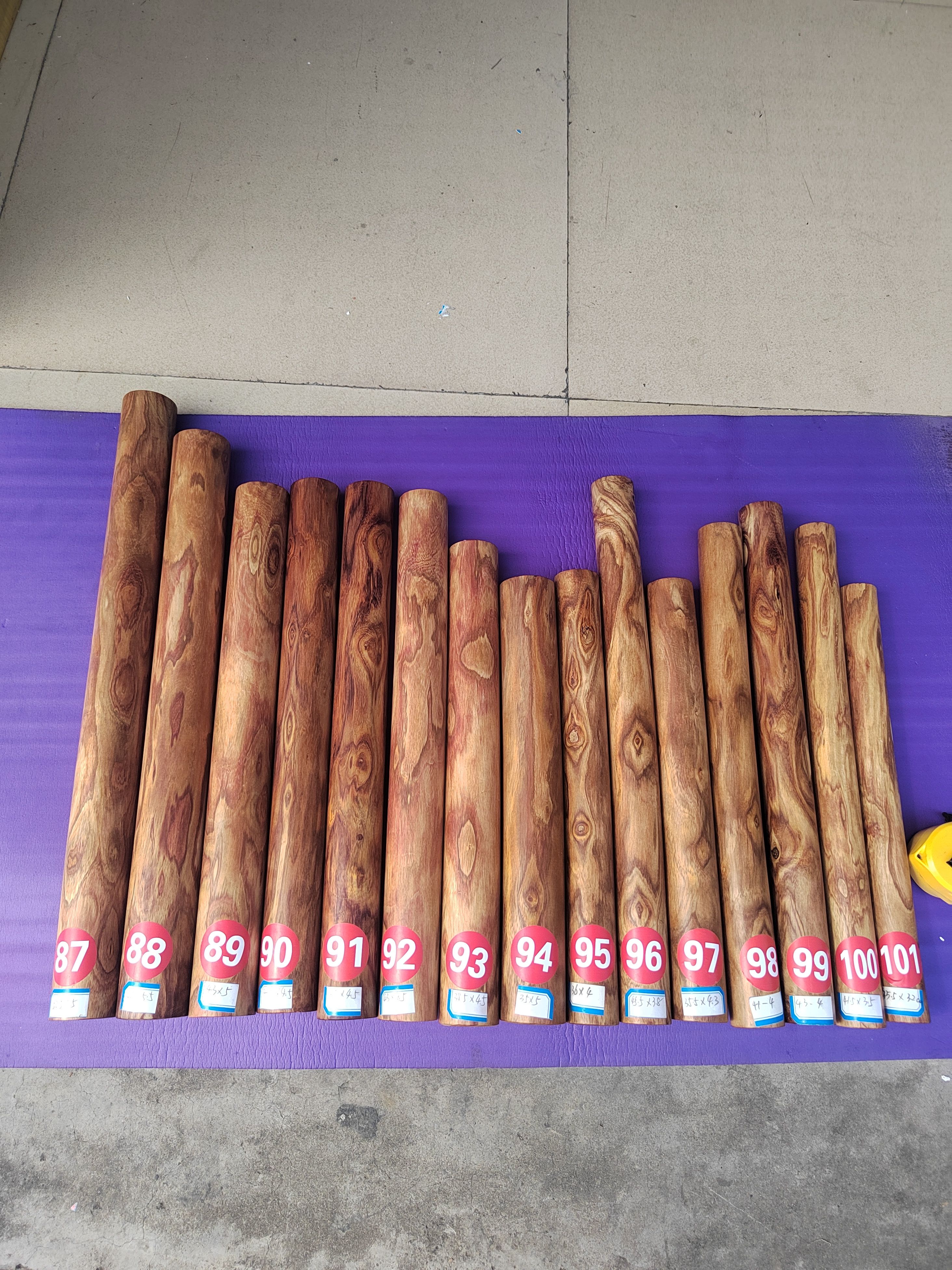 越南黄花梨擀面杖风水柱横财家用实木文玩手把件摆财木棒一物一拍