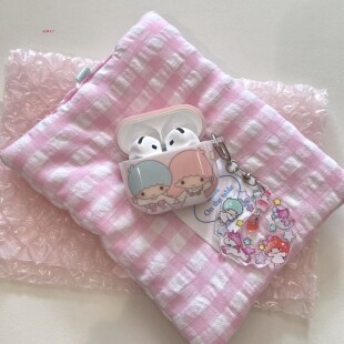 ins日韩可爱卡通双子星airpods4保护套airpod3适用苹果pro耳机壳二代无线蓝牙第三代airpod pro2硅胶软壳