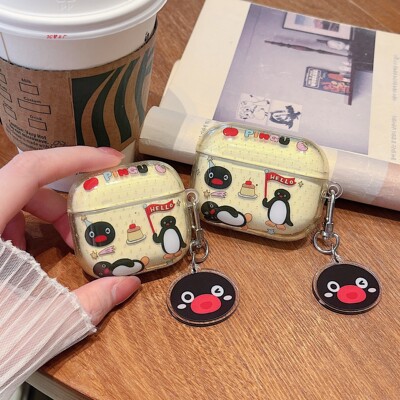 ins可爱波点蛋糕pingu企鹅airpods4/5保护套airpod3适用苹果pro耳机壳二代无线蓝牙airpod pro3硅胶卡通软壳