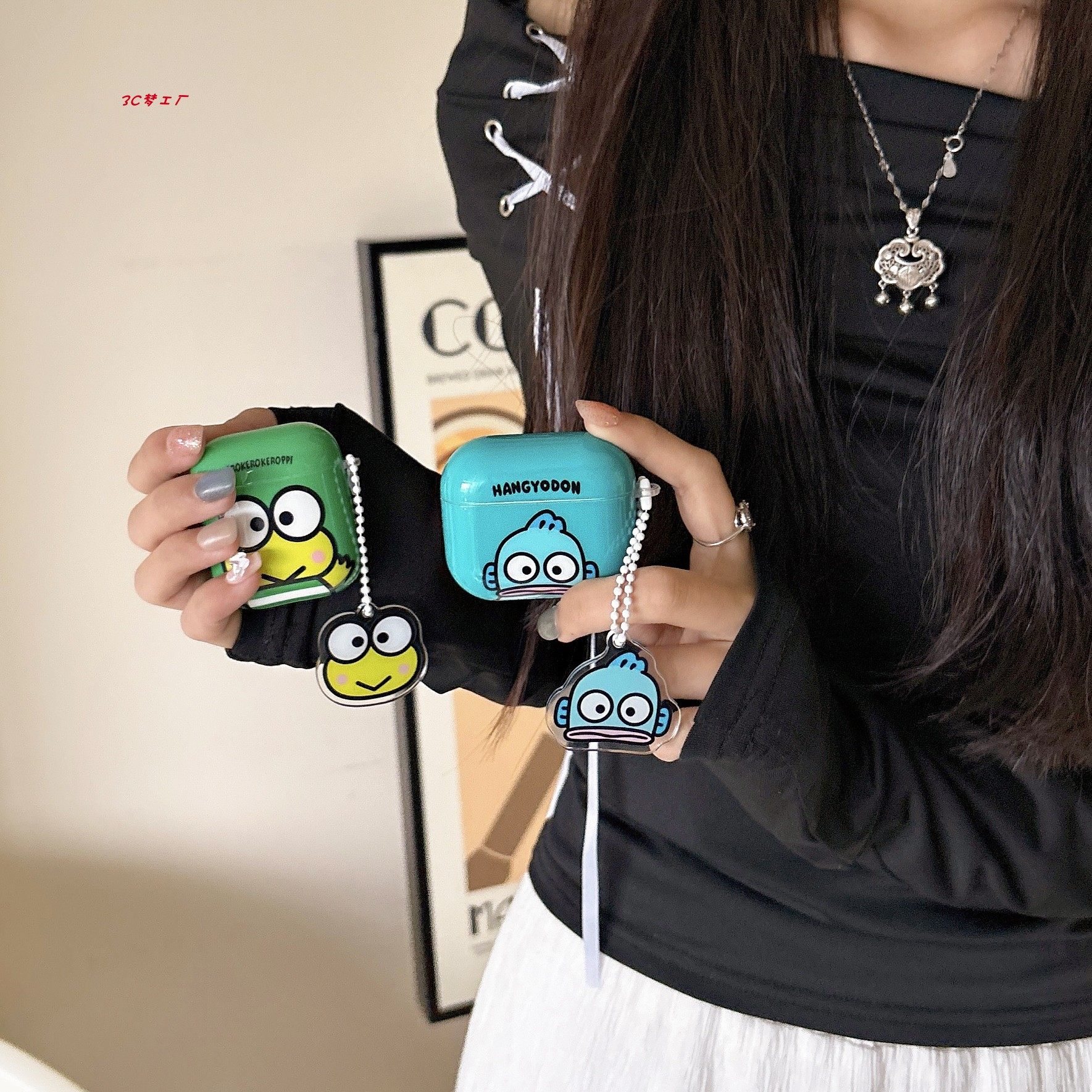 软萌可爱卡通三丽鸥大眼蛙丑鱼汉顿适用AirPods3/4代保护套新款iPod苹果蓝牙耳机壳airpods pro2代防摔保护壳,3C数码配件,耳机保护套,淘宝优惠券,粉丝福利购,淘宝优惠卷