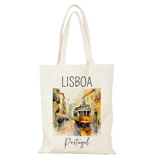 portugal葡萄牙帆布包里斯本citywalk城市文创帆布袋定制手提外出