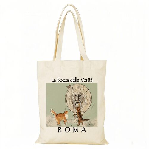 Roma罗马帆布包意大利文创帆布袋定制大容量环保购物袋手提旅游