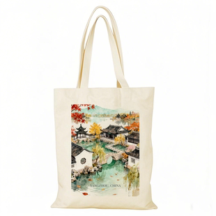 扬州文创帆布包城市citywalk帆布袋定制手提外出时尚大容量买菜