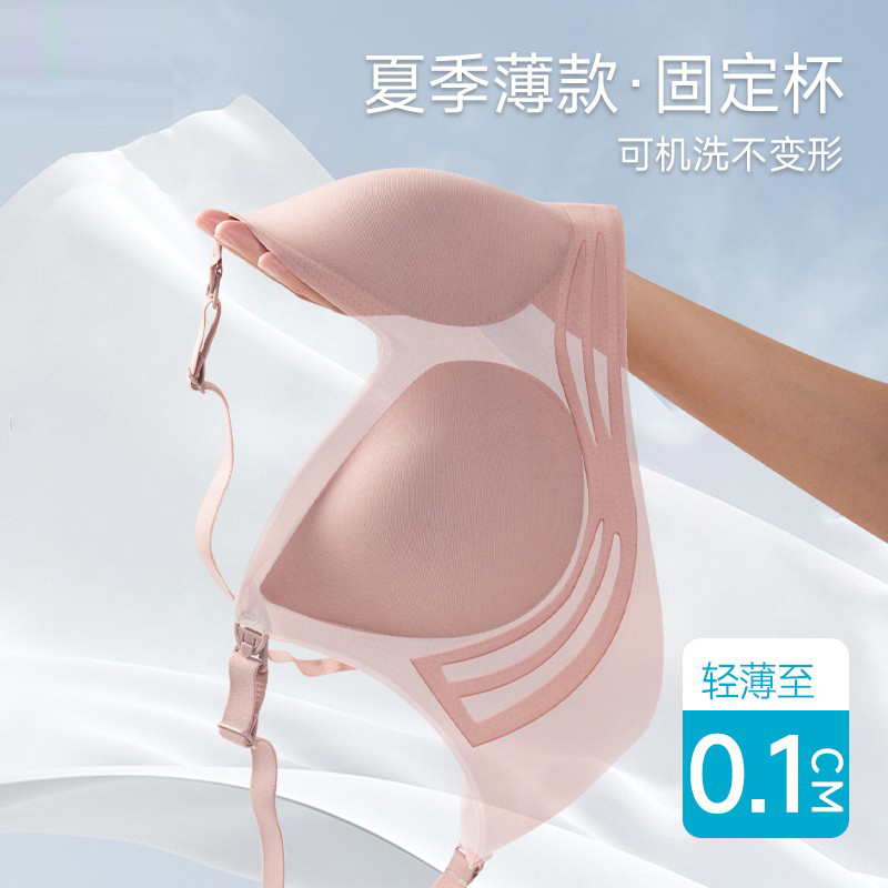 哺乳内衣孕妇期专用收副乳产后喂奶聚拢防下垂文胸大码夏季超薄款