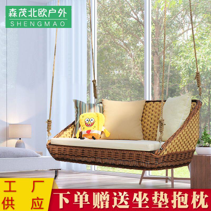 室内休闲双人吊椅秋千户外花园庭院阳台懒人摇床露台家用吊篮摇椅