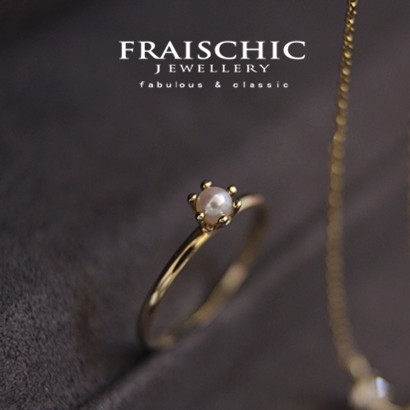 Fraischic「Ada」日本海水珍珠akoya戒指宝石镶嵌指环18K黄金戒|msdalam kategori barang kemas/berlian/Emerald/emas, mutiara asli (baru), barang kemas - dari Buy2taobao.com untuk memberikan perkhidmatan ejen Taobao profesional membeli