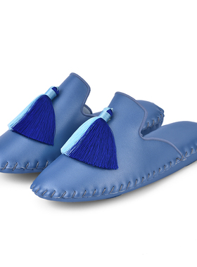 2025秋冬室内软底静音保暖手工缝制包头拖鞋定制款 indoor shoes