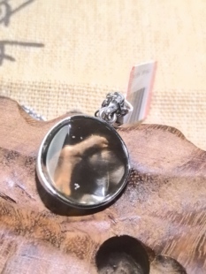 黄金利比亚陨石六芒星925银镶嵌吊坠