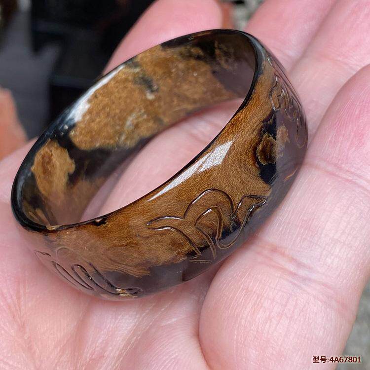 保真天然海柳男款原创指环文玩拇指把玩正品手工雕刻手镯六字真言