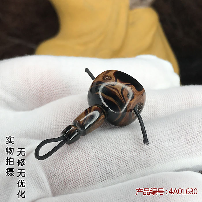 保真黑珊瑚海柳文玩车挂佛珠念珠多宝配珠1.6cm佛塔三通藏式包邮