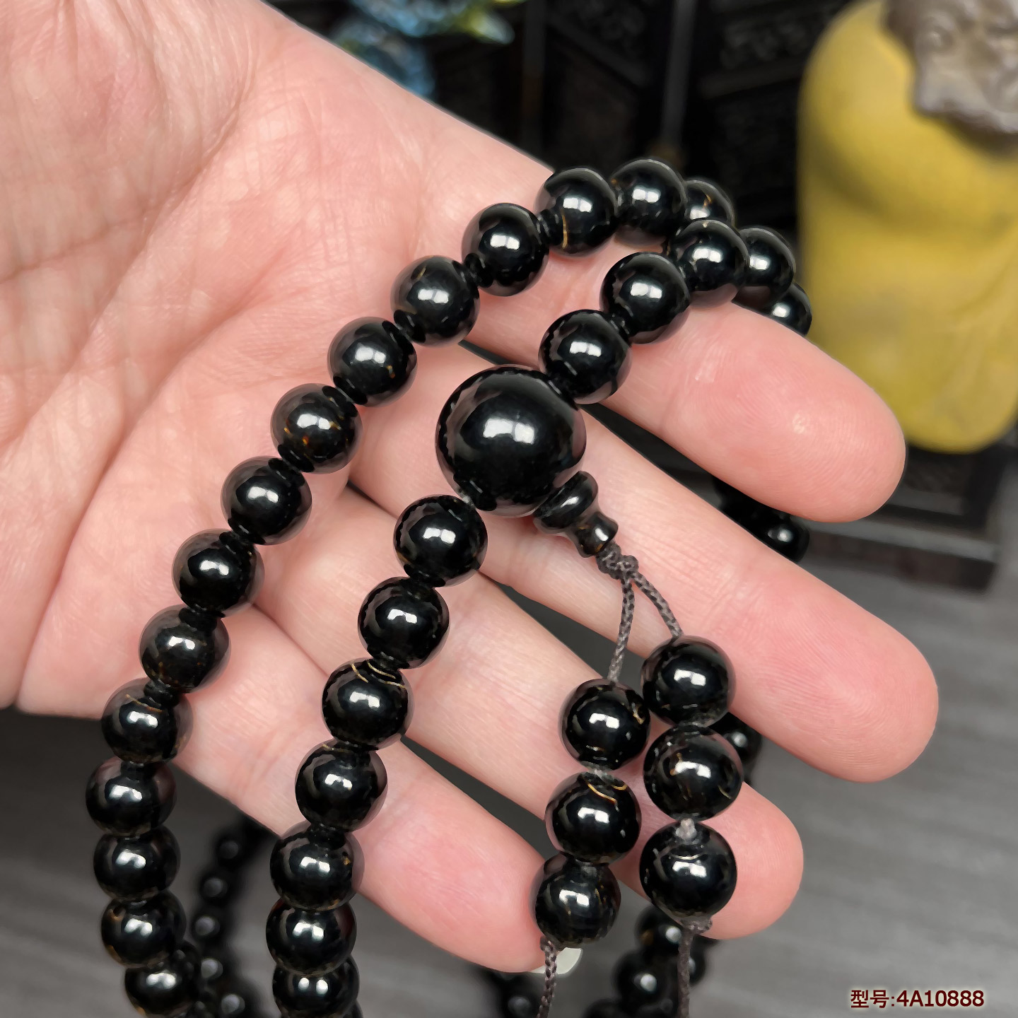 天然保真海柳满血纹108佛珠项链