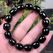 保真天然海柳手串念珠佛珠男女情侣父母1.3X1.4cm桶珠满血纹 包邮