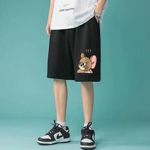 胖子运动裤 加肥加大码 字母休闲ins春夏季 男宽松潮流韩版 五分短裤