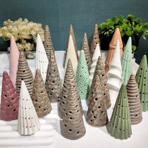 24款新品高温瓷圣诞树摆件