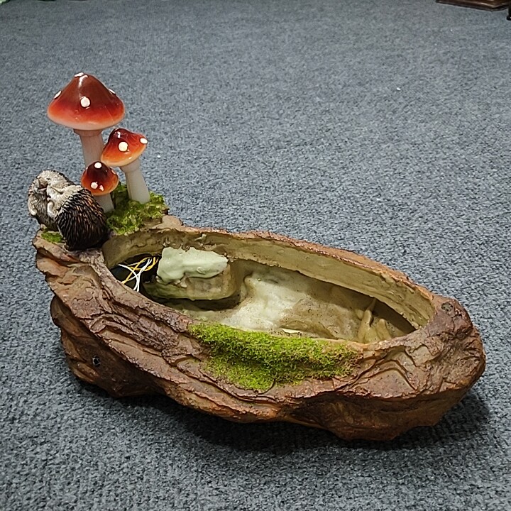 24号新品树脂花盆带感应灯和音装饰摆件