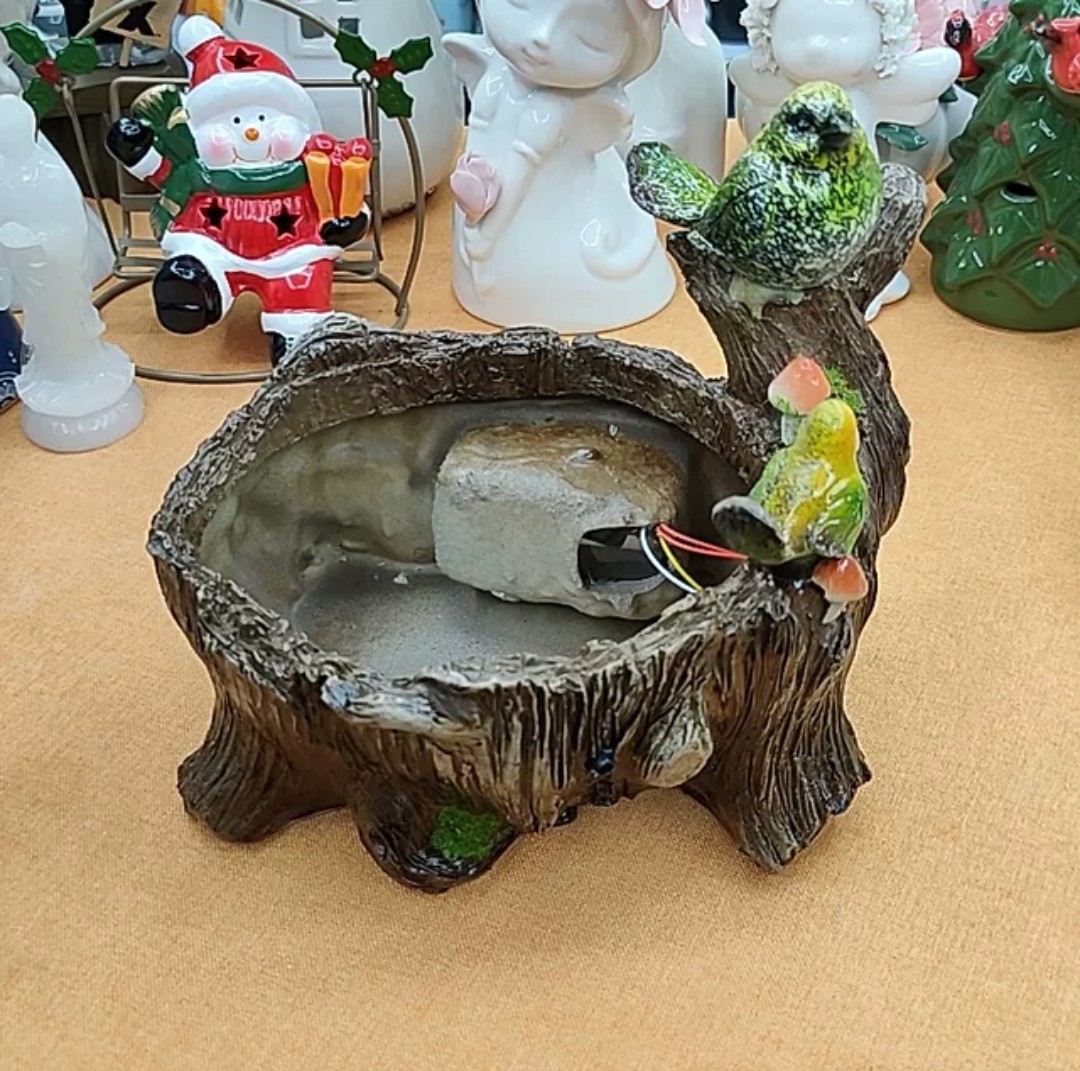11号新品树脂带音乐感应灯光花装饰摆件