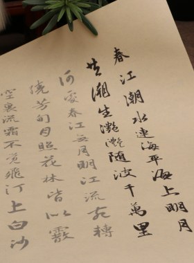 元代赵孟頫集字版春江花月夜行书毛笔描红练习书画纸字帖临摹描字
