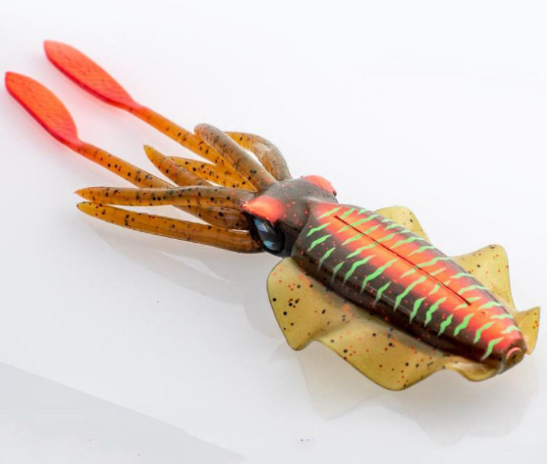 【少量起批】仿生乌贼鱿鱼假饵路亚饵软饵墨鱼 夜光仿生鱿鱼饵3色