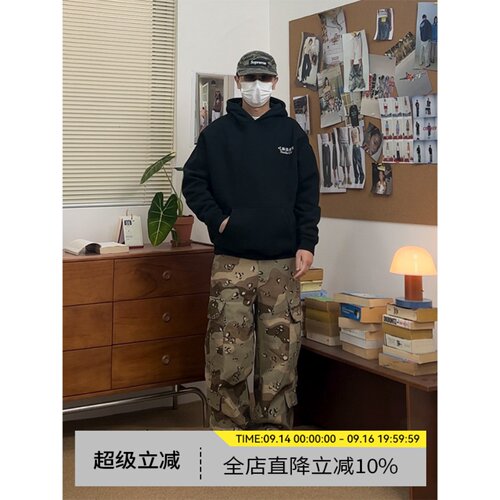 宽松廓形美式复古工装裤