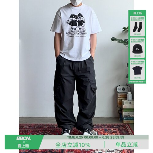 美式复古户外休闲伞兵裤