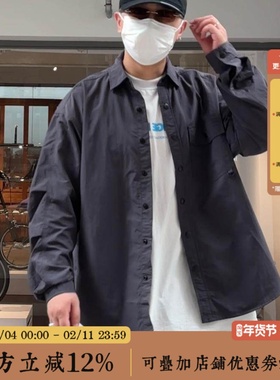 BBCN STORE户外速干长袖衬衫春秋百搭宽松上衣翻领休闲工装外套
