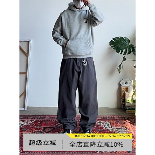 复古水洗休闲工装长裤