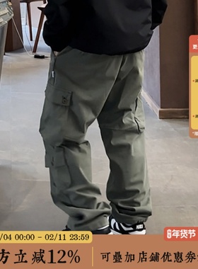 BBCN STORE美式户外多口袋基础工装裤微弹春季直筒宽松休闲长裤