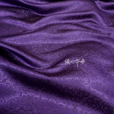 紫色织锦缎云锦中国风汉服古装