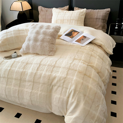 a类亲肤保暖双面绒兔绒被套