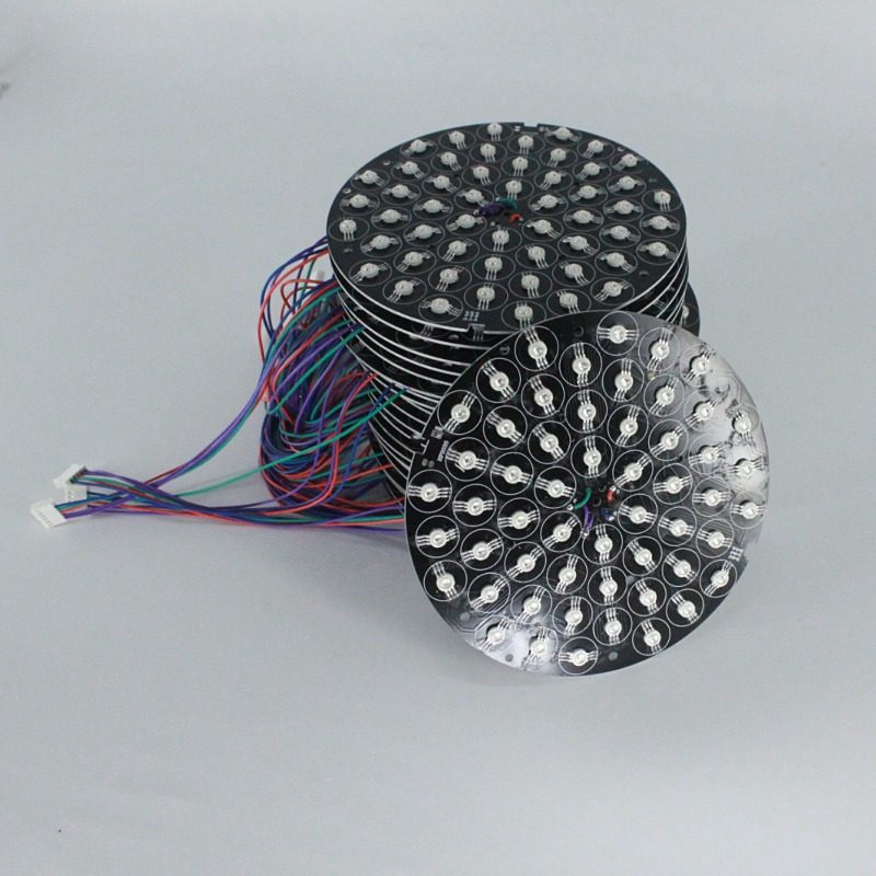 热卖舞台灯光配件led54颗3w全彩三合一帕灯灯珠板带铝基板焊好