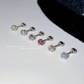 Maywct 闪闪钻球花 绝美弗罗伊德小巧精致百搭钛钢耳钉耳骨叠戴